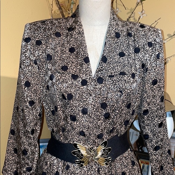 St. Gillian silk wrap print dress with dots - Picture 5 of 9